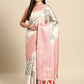 Multicolor Art Silk Woven Zari Design Kalamkari Saree with Unstitched Blouse - Hiral Fashion | Swadesiicart