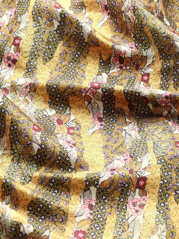 Multicolor Art Silk Woven Zari Design Floral Saree with Unstitched Blouse - Hiral Fashion | Swadesiicart