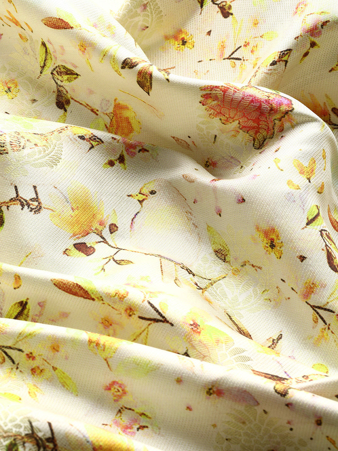 Multicolor Art Silk Woven Zari Design Floral Saree with Unstitched Blouse - Hiral Fashion | Swadesiicart