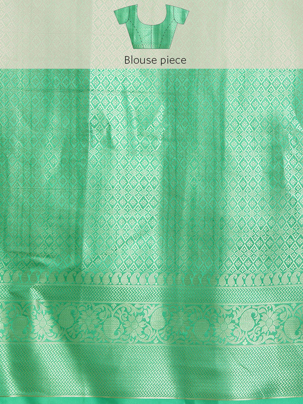 Multicolor Art Silk Woven Zari Design Floral Saree with Unstitched Blouse - Hiral Fashion | Swadesiicart