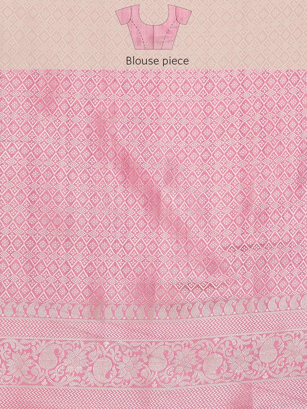 Multicolor Art Silk Woven Zari Design Floral Saree with Unstitched Blouse - Hiral Fashion | Swadesiicart