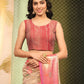 Beige Art Silk Digital Print Floral Saree with Unstitched Blouse - Hiral Fashion | Swadesiicart