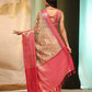 Beige Art Silk Digital Print Floral Saree with Unstitched Blouse - Hiral Fashion | Swadesiicart