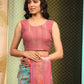 Blue Art Silk Digital Print Floral Saree with Unstitched Blouse - Hiral Fashion | Swadesiicart