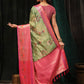 Green Art Silk Digital Print Floral Saree with Unstitched Blouse - Hiral Fashion | Swadesiicart