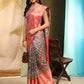 Gray Art Silk Digital Print Floral Saree with Unstitched Blouse - Hiral Fashion | Swadesiicart