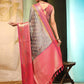 Gray Art Silk Digital Print Floral Saree with Unstitched Blouse - Hiral Fashion | Swadesiicart