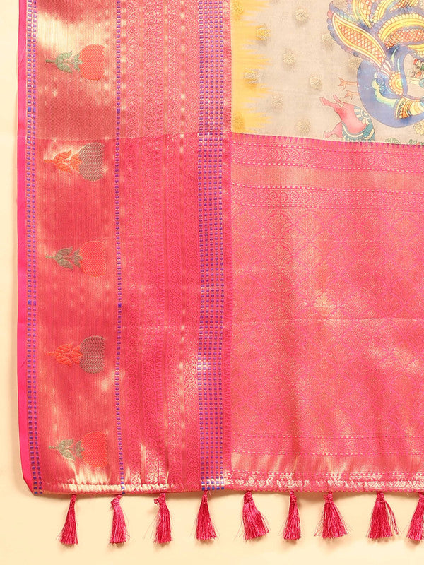 Gray Art Silk Digital Print Floral Saree with Unstitched Blouse - Hiral Fashion | Swadesiicart