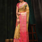 Mustard Art Silk Digital Print Floral Saree with Unstitched Blouse - Hiral Fashion | Swadesiicart