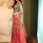 Multicolor Art Silk Digital Print Floral Saree with Unstitched Blouse - Hiral Fashion | Swadesiicart