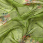Green Kanjeevaram Silk Digital Print Floral Saree with Unstitched Blouse - Hiral Fashion | Swadesiicart