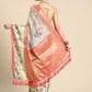 Gray Kanjeevaram Silk Digital Print Floral Saree with Unstitched Blouse - Hiral Fashion | Swadesiicart