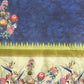 Navy Blue Kanjeevaram Silk Digital Print Floral Saree with Unstitched Blouse - Hiral Fashion | Swadesiicart