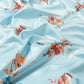 Blue Art Silk Printed Floral Saree with Unstitched Blouse - Hiral Fashion | Swadesiicart