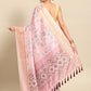 Pink Art Silk Printed Floral Saree with Unstitched Blouse - Hiral Fashion | Swadesiicart
