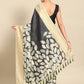 Black Art Silk Printed Floral Saree with Unstitched Blouse - Hiral Fashion | Swadesiicart
