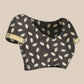 Black Art Silk Printed Floral Saree with Unstitched Blouse - Hiral Fashion | Swadesiicart