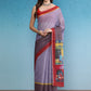 Lavender Silk Cotton Digital Print Solid Saree with Unstitched Blouse - Hiral Fashion | Swadesiicart
