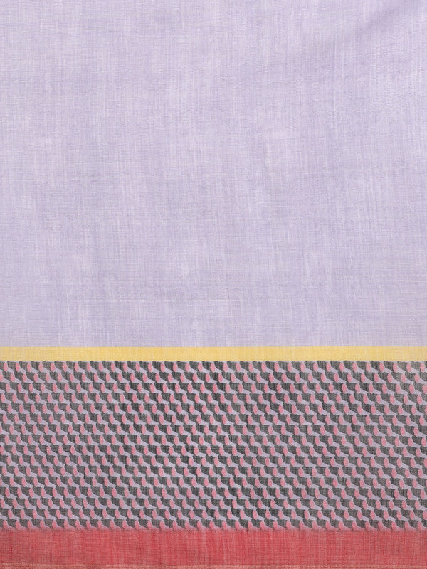 Lavender Silk Cotton Digital Print Solid Saree with Unstitched Blouse - Hiral Fashion | Swadesiicart