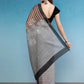 Brown Silk Cotton Digital Print Striped Saree with Unstitched Blouse - Hiral Fashion | Swadesiicart