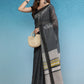 Gray Silk Cotton Digital Print Floral Saree with Unstitched Blouse - Hiral Fashion | Swadesiicart