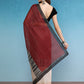Maroon Silk Cotton Digital Print Solid Saree with Unstitched Blouse - Hiral Fashion | Swadesiicart