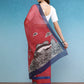 Red Silk Cotton Digital Print Solid Saree with Unstitched Blouse - Hiral Fashion | Swadesiicart