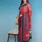 Red Silk Cotton Digital Print Solid Saree with Unstitched Blouse - Hiral Fashion | Swadesiicart