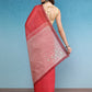 Red Silk Cotton Digital Print Solid Saree with Unstitched Blouse - Hiral Fashion | Swadesiicart
