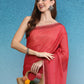 Red Silk Cotton Digital Print Solid Saree with Unstitched Blouse - Hiral Fashion | Swadesiicart