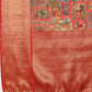 Multicolor Kanjeevaram Silk Digital Print Kalamkari Saree with Unstitched Blouse - Hiral Fashion | Swadesiicart