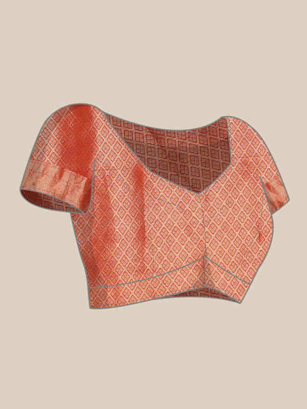 Multicolor Kanjeevaram Silk Digital Print Kalamkari Saree with Unstitched Blouse - Hiral Fashion | Swadesiicart