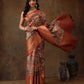 Multicolor Kanjeevaram Silk Digital Print Kalamkari Saree with Unstitched Blouse - Hiral Fashion | Swadesiicart