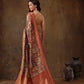 Multicolor Kanjeevaram Silk Digital Print Kalamkari Saree with Unstitched Blouse - Hiral Fashion | Swadesiicart