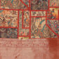 Multicolor Kanjeevaram Silk Digital Print Kalamkari Saree with Unstitched Blouse - Hiral Fashion | Swadesiicart