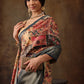 Multicolor Kanjeevaram Silk Digital Print Kalamkari Saree with Unstitched Blouse - Hiral Fashion | Swadesiicart