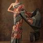 Multicolor Kanjeevaram Silk Digital Print Kalamkari Saree with Unstitched Blouse - Hiral Fashion | Swadesiicart