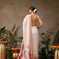 Hiral Fashion Off White Onam Art Silk Floral Digital Print Saree | Swadesiicart
