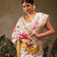 Hiral Fashion Off White Onam Art Silk Floral Digital Print Saree | Swadesiicart