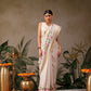 Hiral Fashion Off White Onam Art Silk Floral Digital Print Saree | Swadesiicart