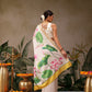 Hiral Fashion White Onam Art Silk Floral Digital Print Saree | Swadesiicart