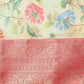 Beige Chanderi Art Silk Printed Floral Saree with Unstitched Blouse - Hiral Fashion | Swadesiicart