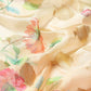 Beige Chanderi Art Silk Printed Floral Saree with Unstitched Blouse - Hiral Fashion | Swadesiicart