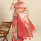 Multicolor Chanderi Art Silk Printed Floral Saree with Unstitched Blouse - Hiral Fashion | Swadesiicart