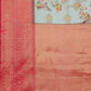 Blue Chanderi Art Silk Digital Print Floral Saree with Unstitched Blouse - Hiral Fashion | Swadesiicart