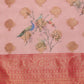 Light Pink Chanderi Art Silk Digital Print Floral Saree with Unstitched Blouse - Hiral Fashion | Swadesiicart