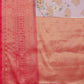 Lavender Chanderi Art Silk Digital Print Floral Saree with Unstitched Blouse - Hiral Fashion | Swadesiicart