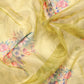 Olive Kanjeevaram Silk Digital Print Floral Saree with Unstitched Blouse - Hiral Fashion | Swadesiicart