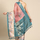 Pink Kanjeevaram Silk Digital Print Floral Saree with Unstitched Blouse - Hiral Fashion | Swadesiicart