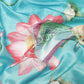 Turquoise Art Silk Digital Print Floral Saree with Unstitched Blouse - Hiral Fashion | Swadesiicart